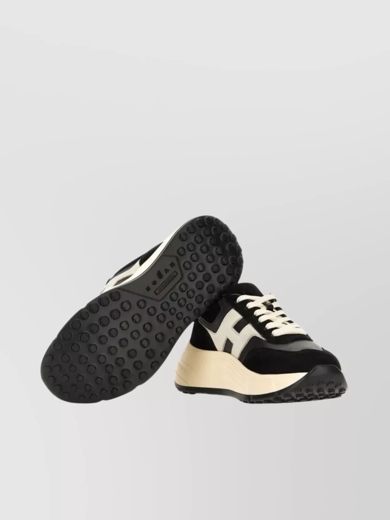 Hogan Suede And Nappa Leather Sneakers With Contrast Panel