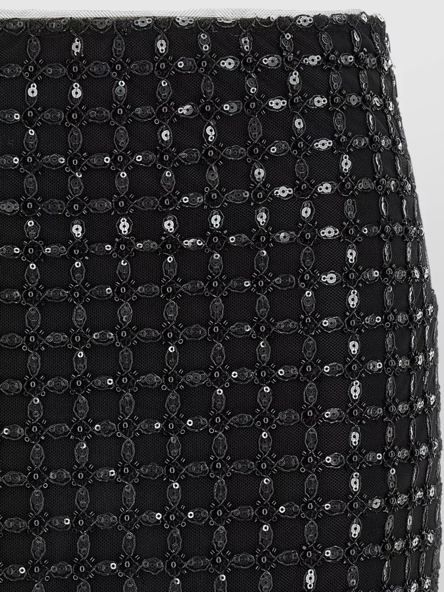 Rotate Sequin-Embellished Mini Skirt
