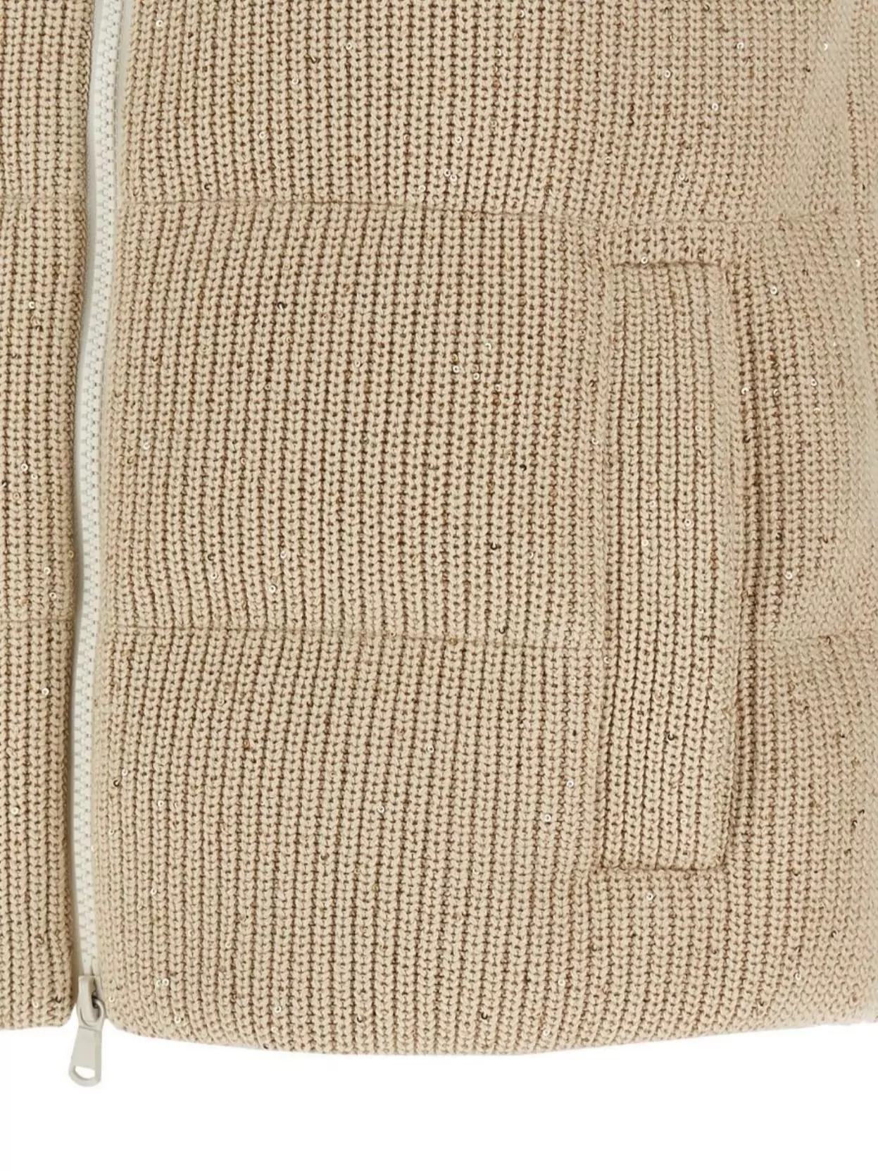 BRUNELLO CUCINELLI SHIMMERING HOODED DRAWSTRING PADDED VEST