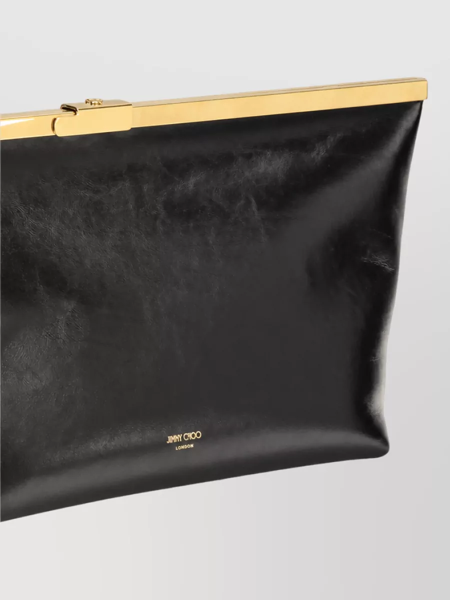 Jimmy Choo Large Leather Clutch Bag