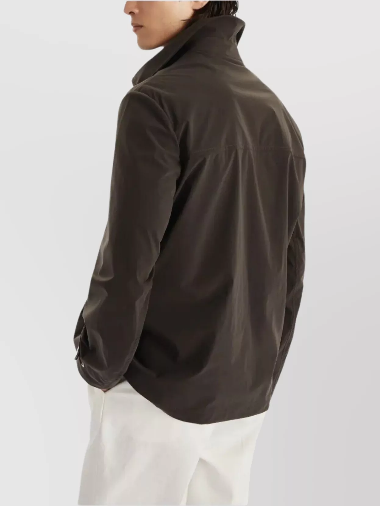 Shop Brunello Cucinelli Raglan Sleeve Jacket Zip Pocket In Brown