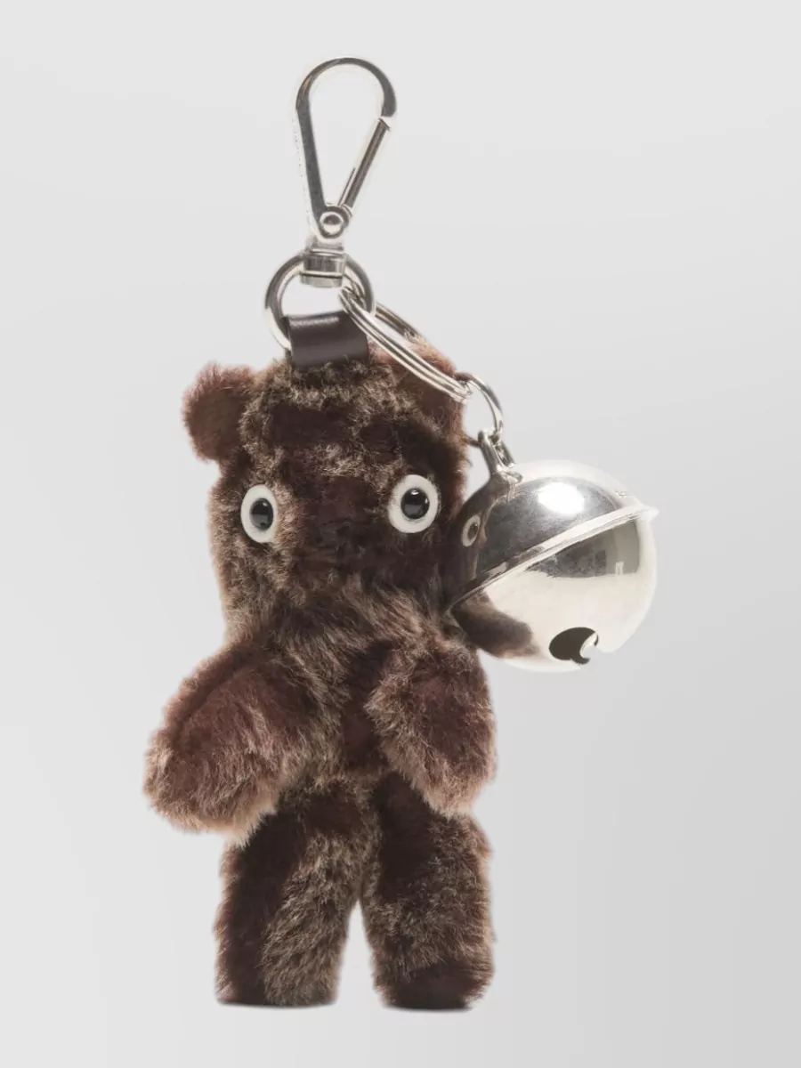 Acne Studios Shearling Key Holder Teddy Bear Bell