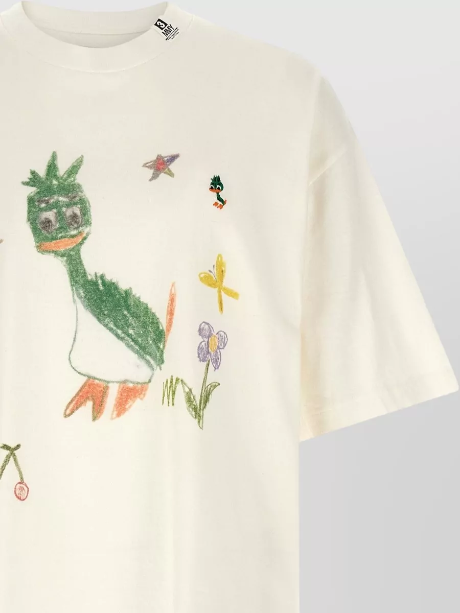 Maison Mihara Yasuhiro Cotton Printed Asymmetric T-Shirt