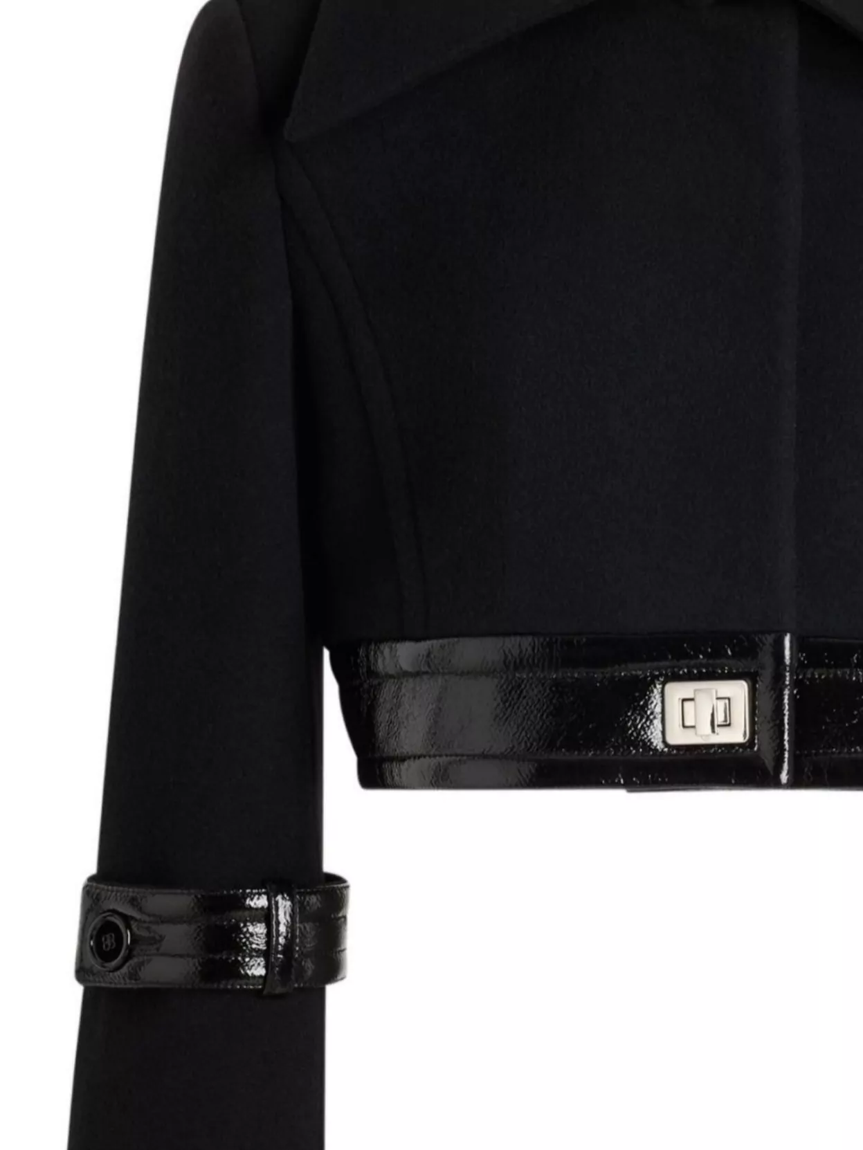 Patou Textured Cropped Jacket Belted Waist