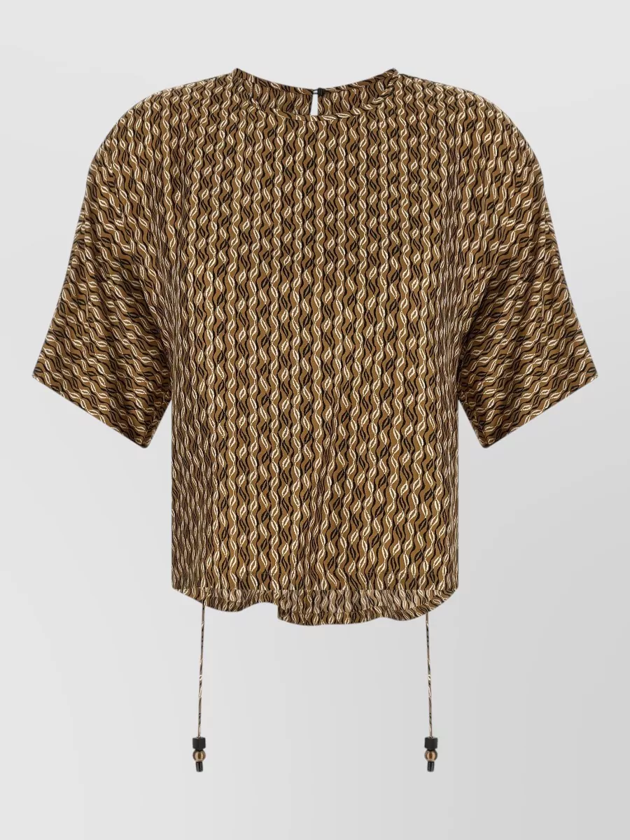 Max Mara Silk printed asymmetric blouse