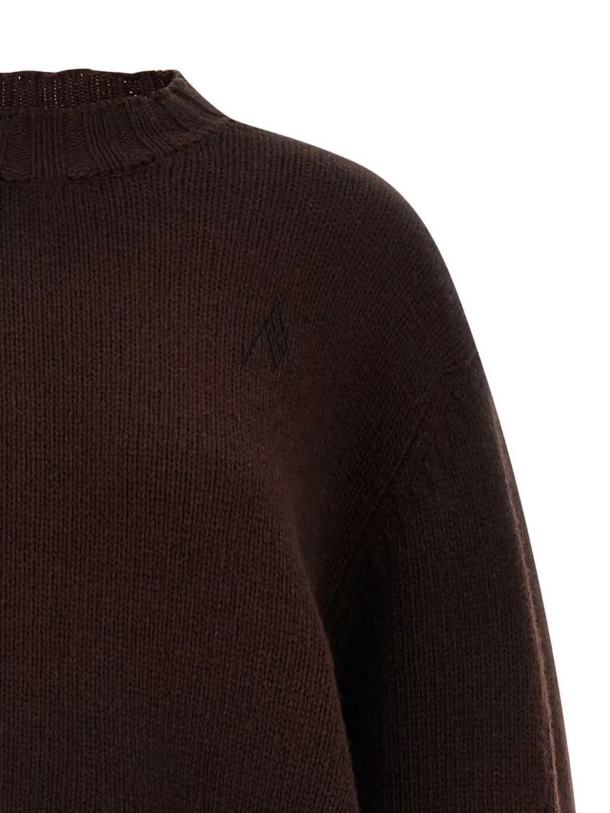 Attico Logo Embroidery Sweater Sweaters And Cardigans Brown In Brown