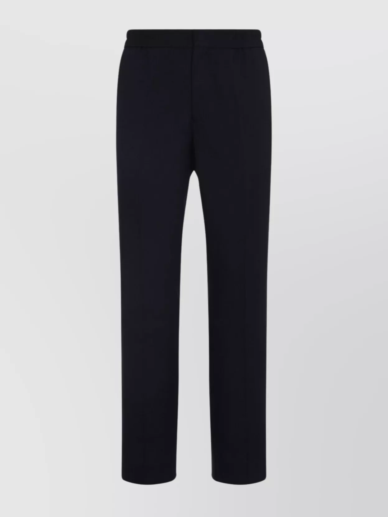 Paul Smith Tailored Blue Wool Trousers With Elastic Waistband In Black