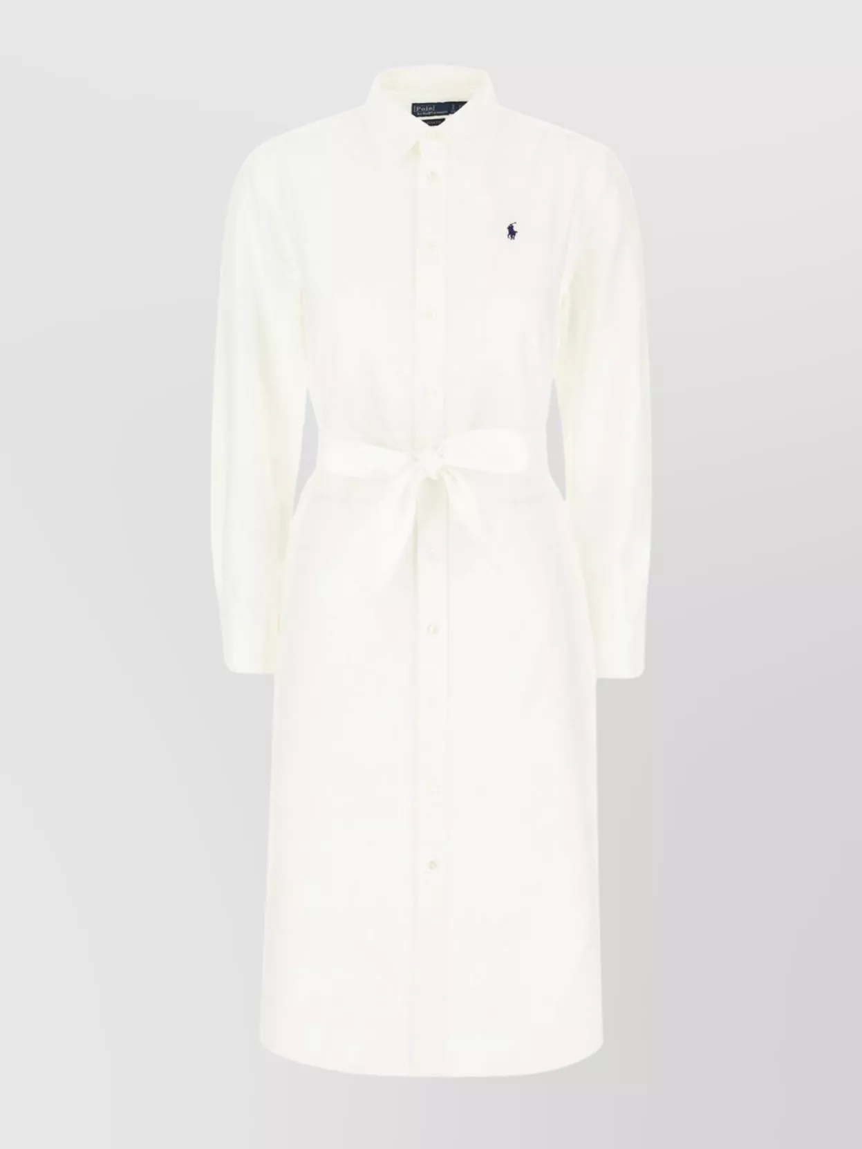 Polo Ralph Lauren Linen Shirt Dress With Long Sleeves And Waist Tie
