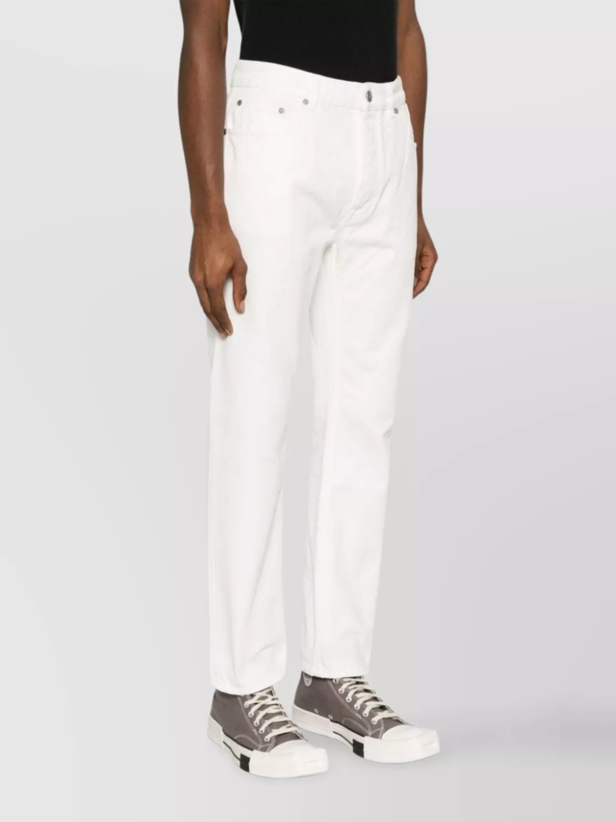Palm Angels Straight Leg Logo-Embossed Jeans