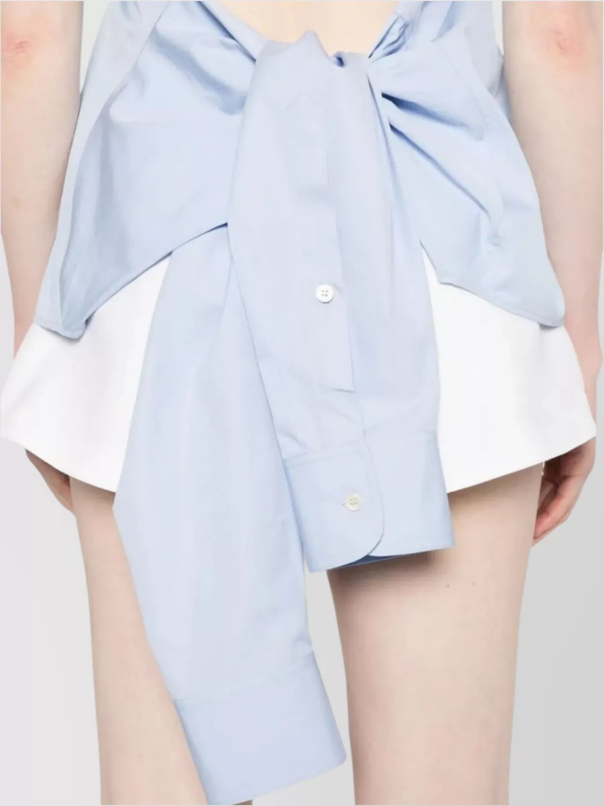 Stella Mccartney Poplin Cotton Halterneck Top With Open Back