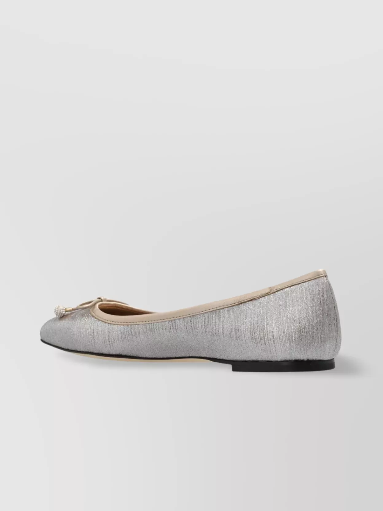 Jimmy Choo Leather Ballet Flats Metallic Finish