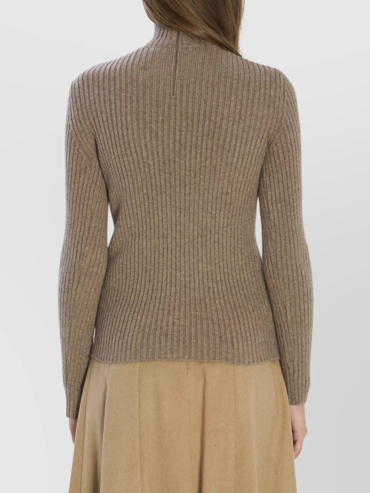 Max Mara Wool And Cashmere High Neck Knit Top