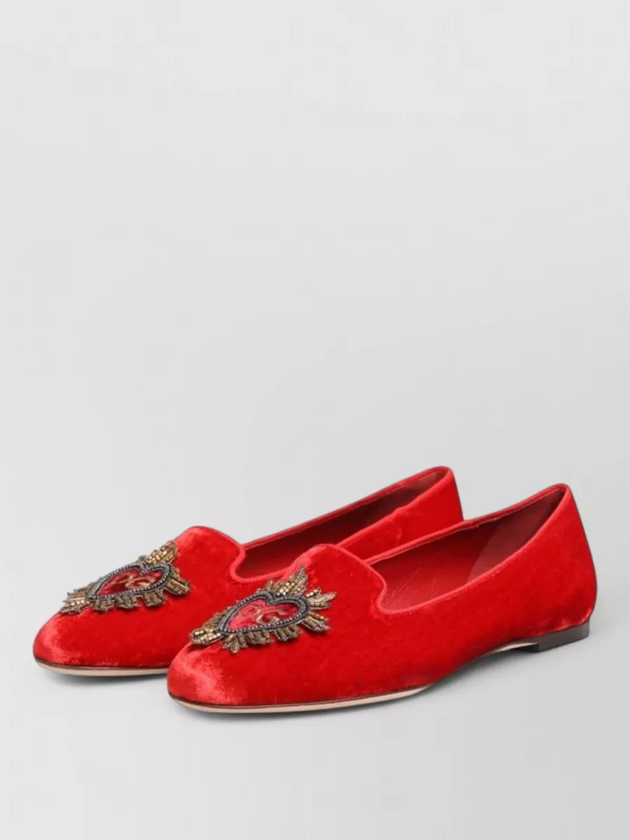 Dolce&Gabbana Embellished Velvet Slippers