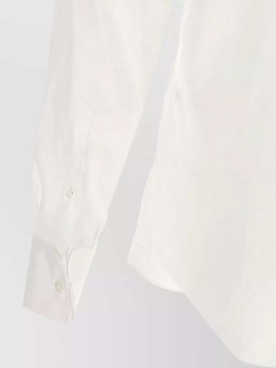 Finamore Cotton Poplin Long-Sleeve Shirt