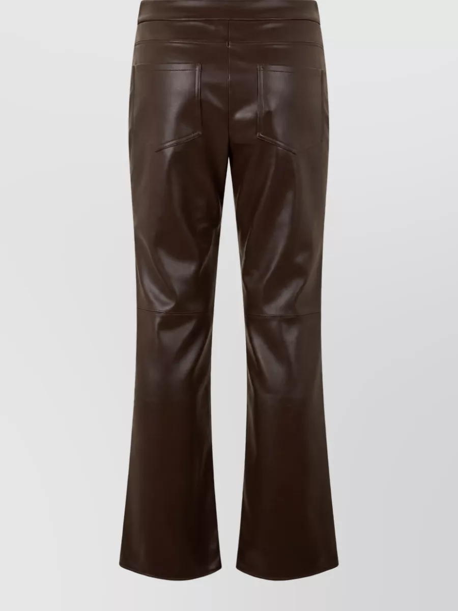 S Max Mara Faux leather flared trousers