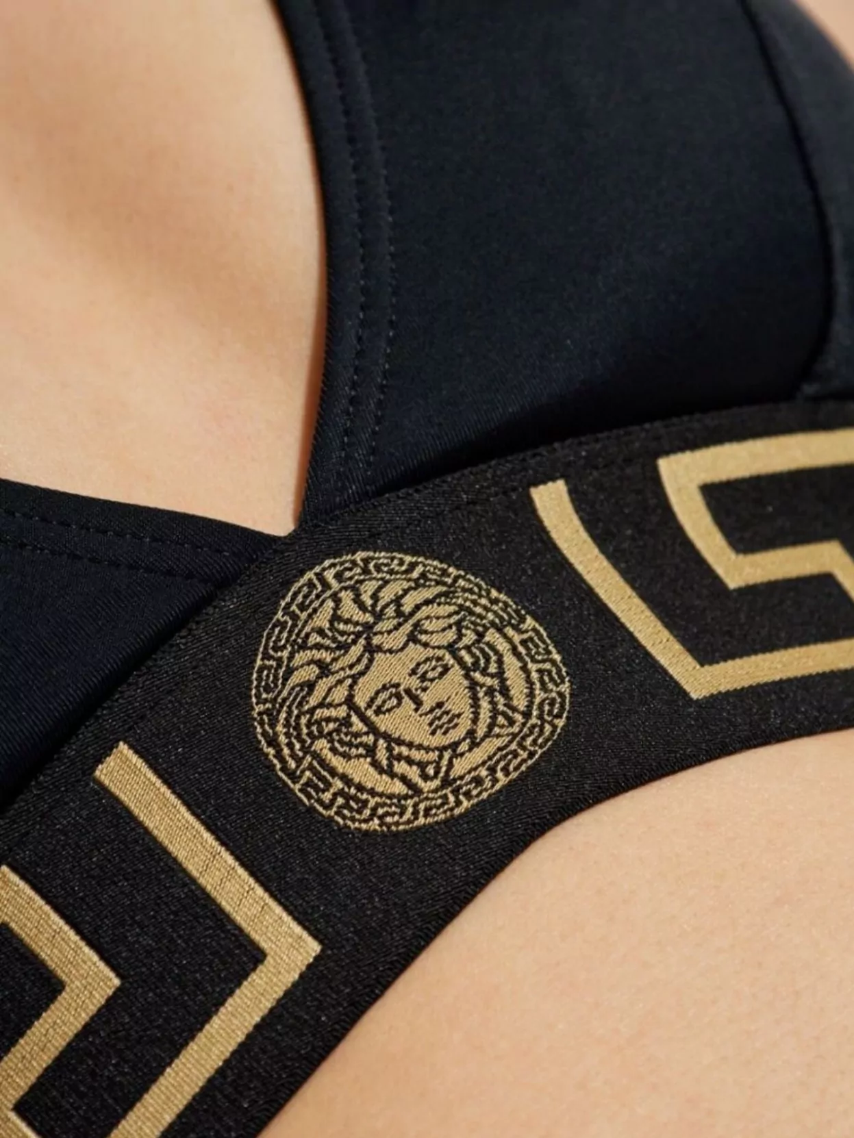 Versace Triangle Bikini Top Logo Recycled Vita Lycra