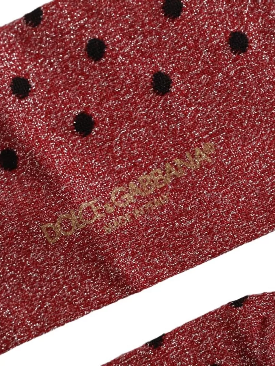 Dolce&Gabbana Polka-Dot Over-The-Calf Socks