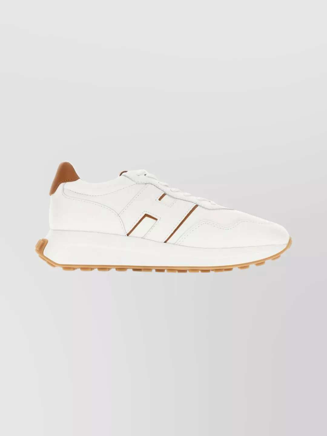 Hogan Low-Top Leather Sneakers With Contrast Heel Tab