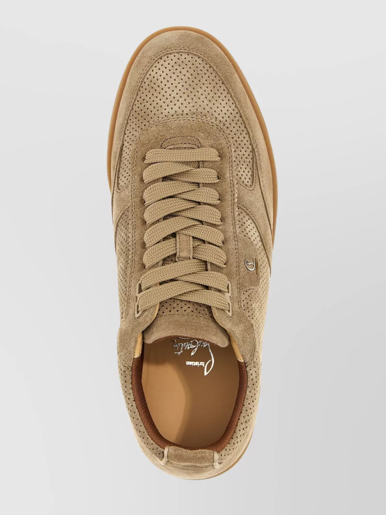 Christian Louboutin Rui Perforated Low-top Sneakers Suede Rubber