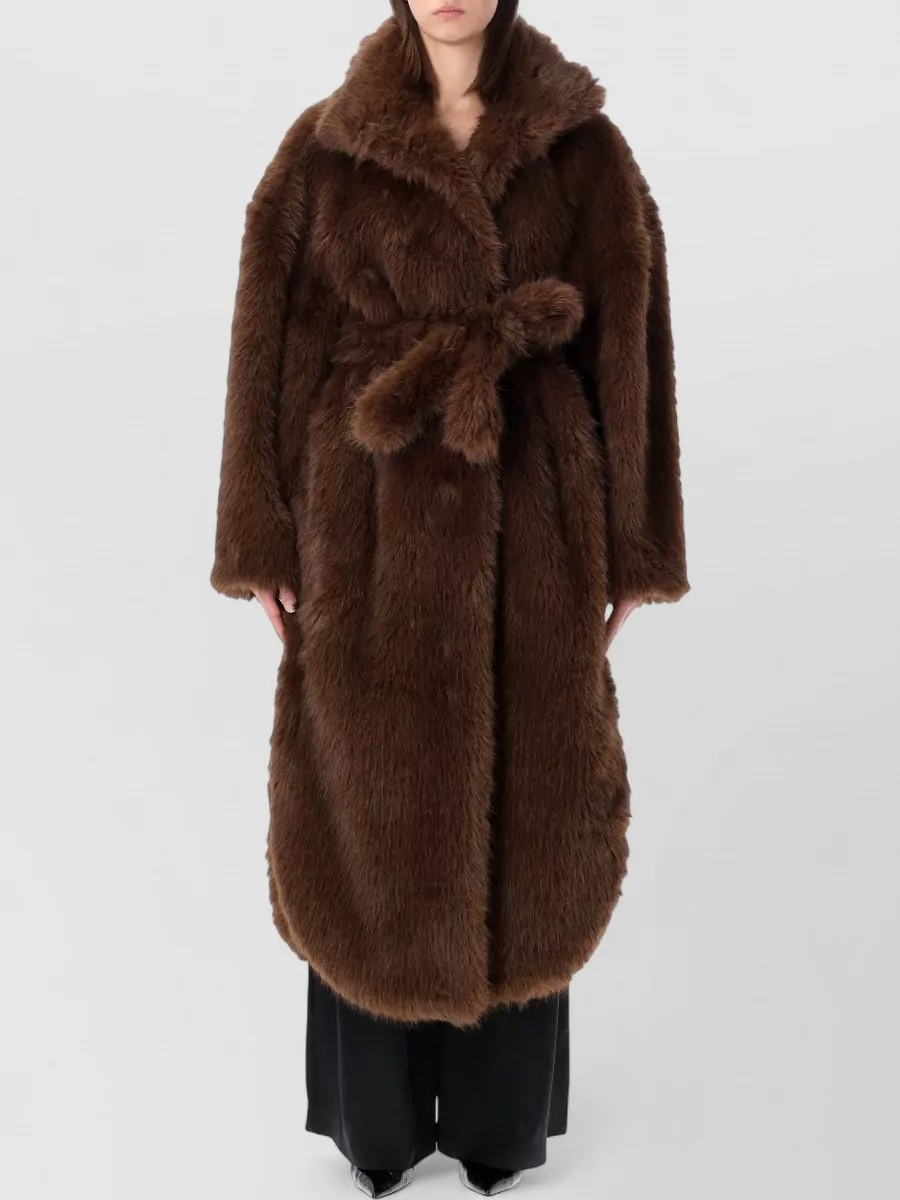 The Frankie Shop Faux Fur Oversized Belted Coat