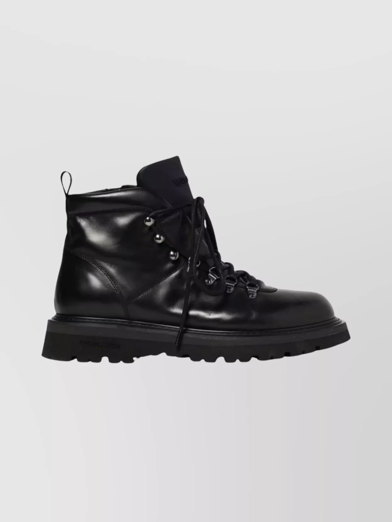 Woolrich Durable Leather Ankle Boots With Lug Sole
