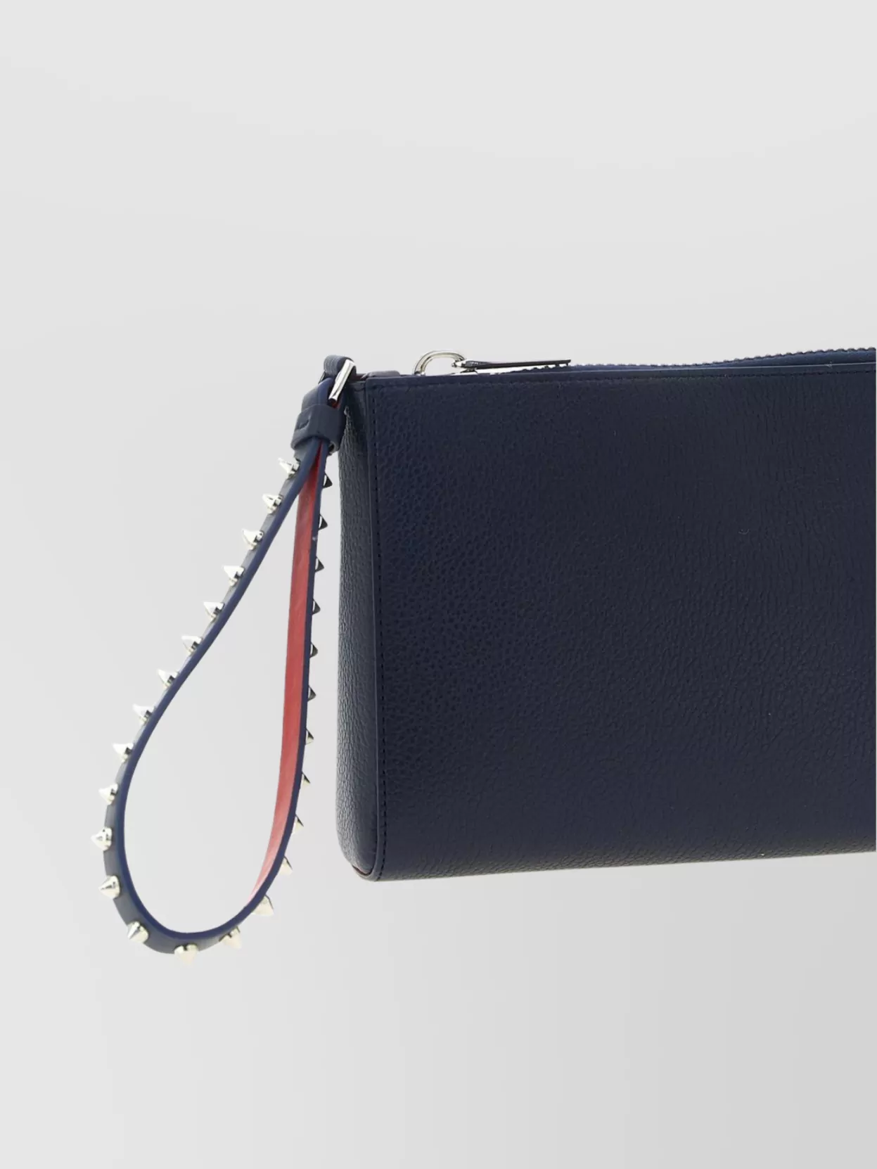 Christian Louboutin Leather Clutch Embellished Wrist Strap
