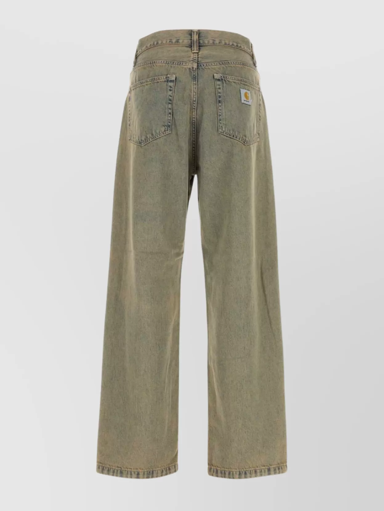 Carhartt Wip Melange Light Blue Denim Landon Pant In Green
