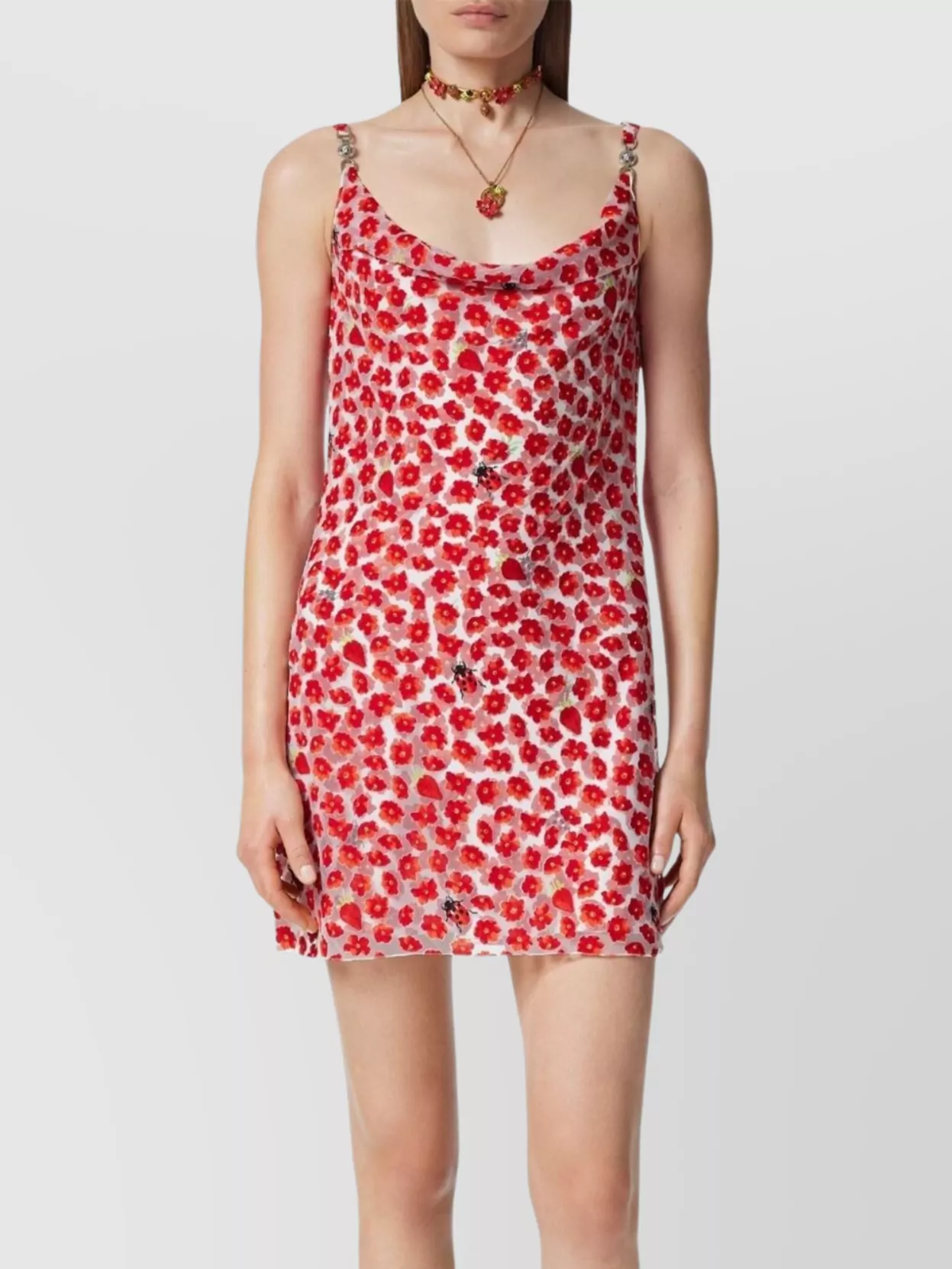 Versace Knee Length Dress Cowl Neck