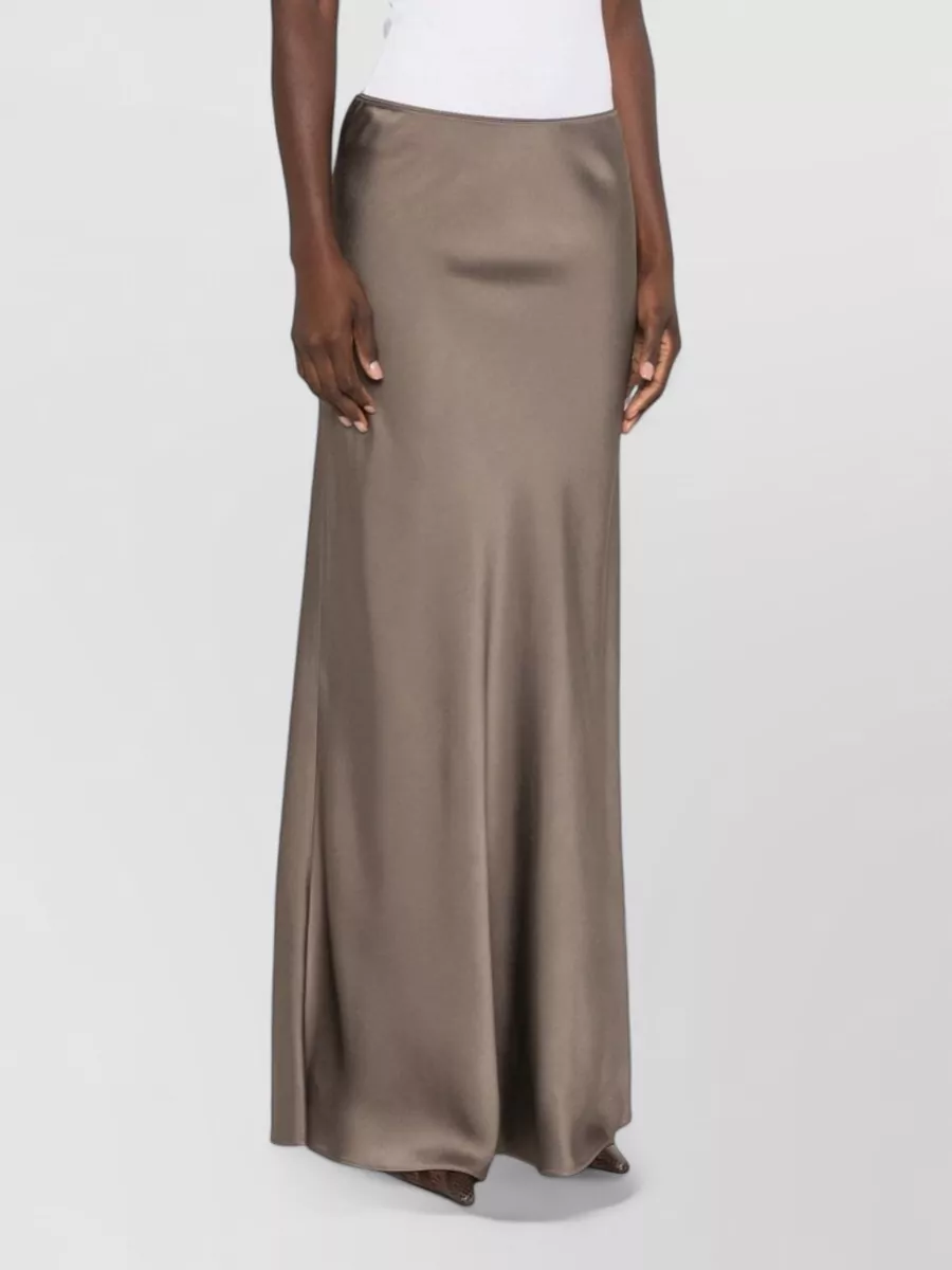 Fabiana Filippi Satin Maxi Bias-Cut Skirt