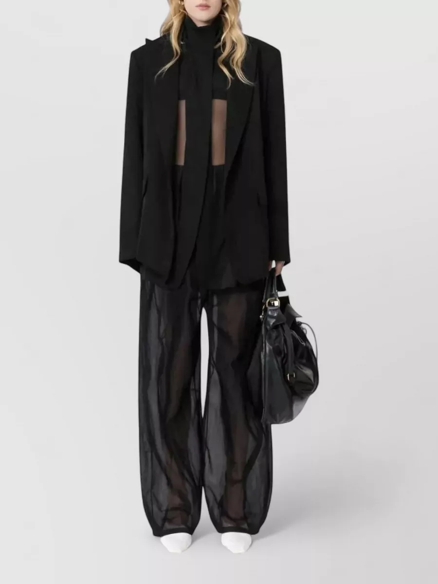 Sportmax Semi-Sheer Wide-Leg Trousers