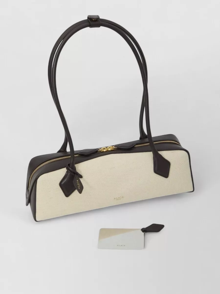 Alaïa canvas shoulder bag