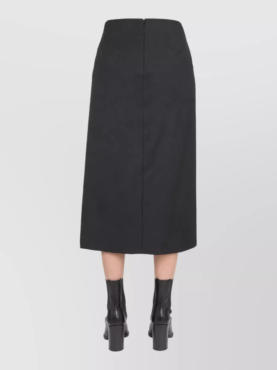 Alexander Mcqueen Wool Mohair Asymmetric Skirt