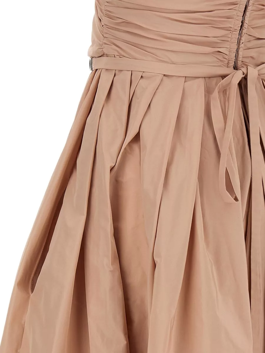 Pinko Polyester Off-Shoulder Sleeveless Draped Asymmetric Maxi Dress