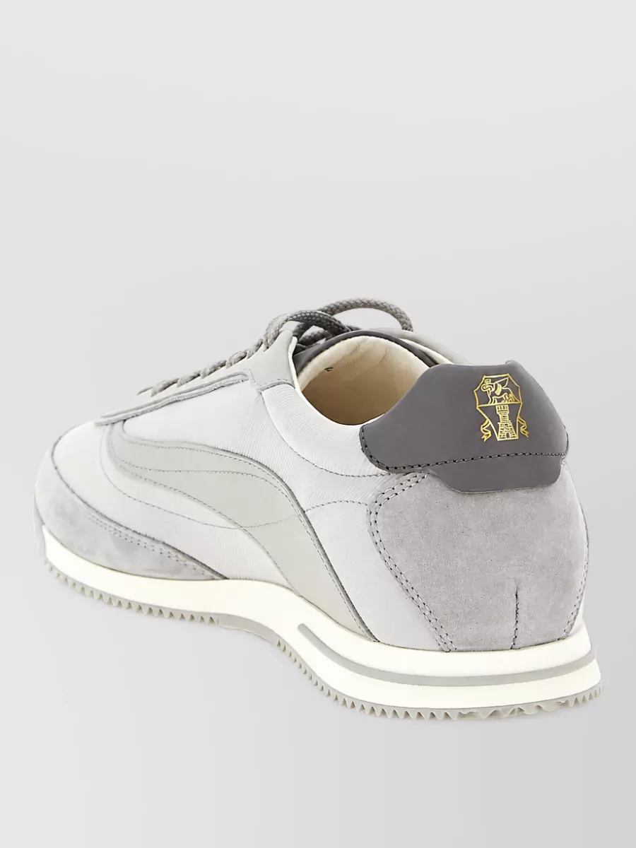 Brunello Cucinelli Nubuck panel low-top sneakers