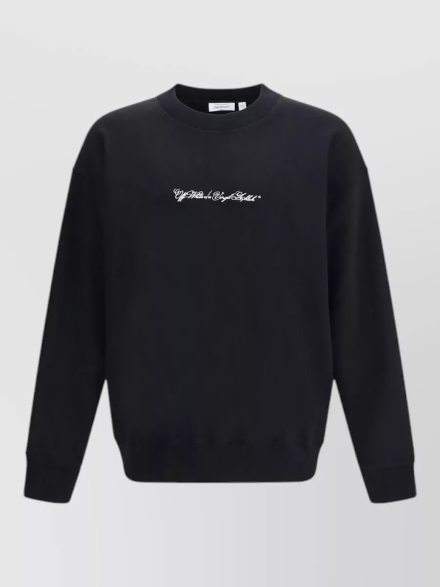 Off-White cotton crewneck sweatshirt