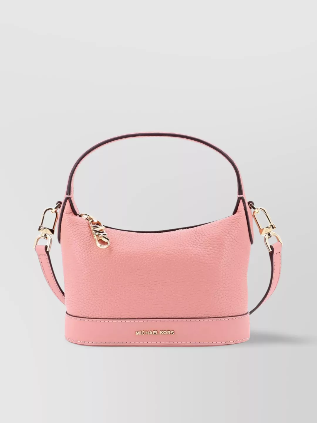 Michael Kors Logo Frontal Leather Handbag With Removable Strap
