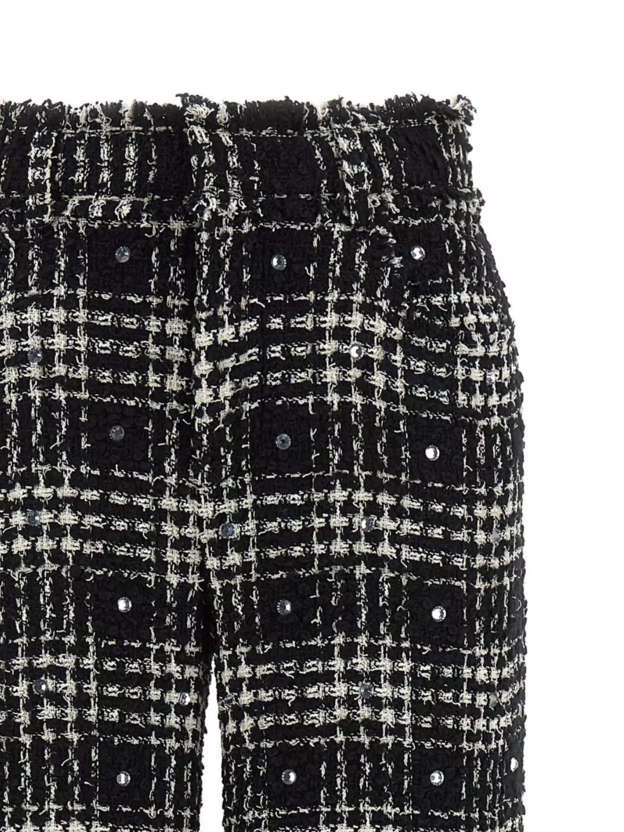 Giuseppe Di Morabito Textured Trousers With Frayed Hem And Elastic Waistband