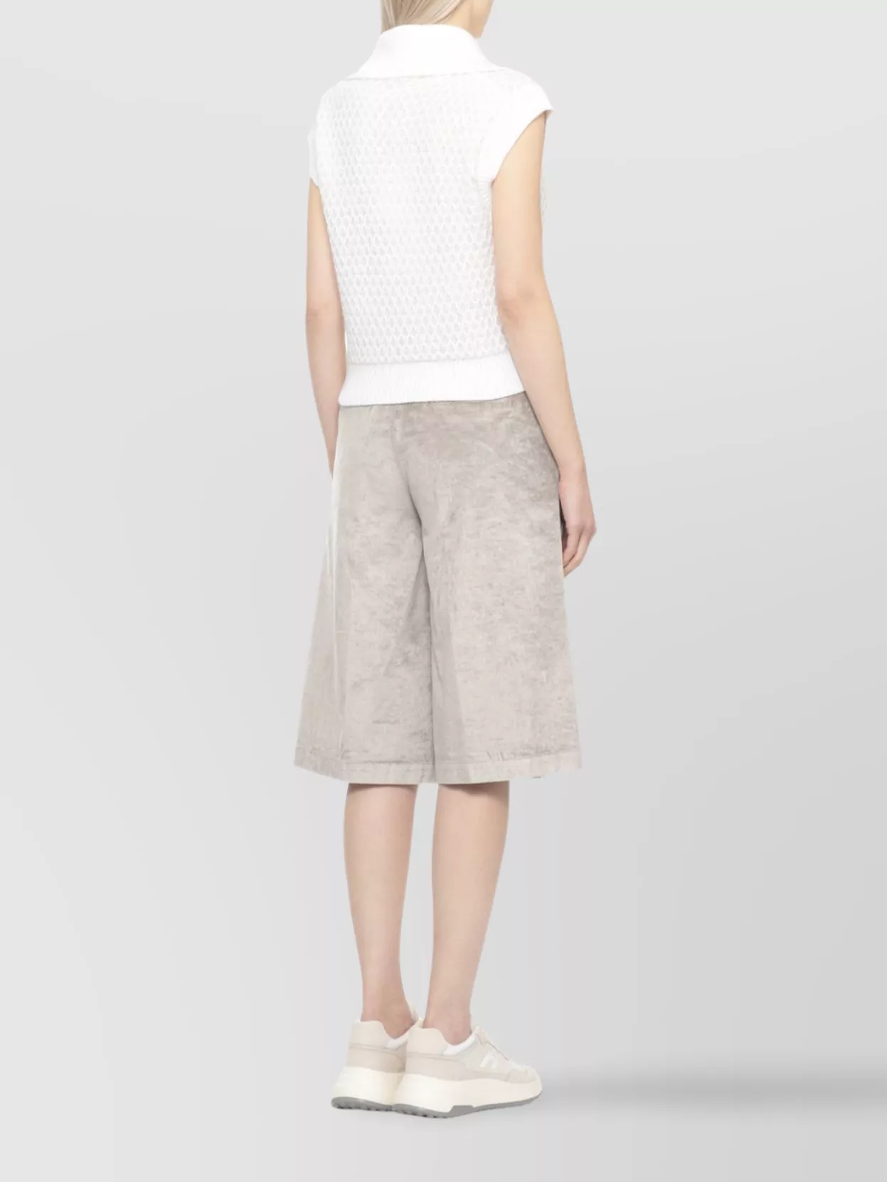 Peserico Sleeveless Textured Knit Top Paillettes