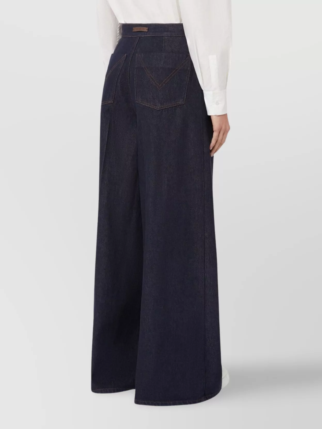 Max Mara Wide-Leg Denim Trousers Five Pockets