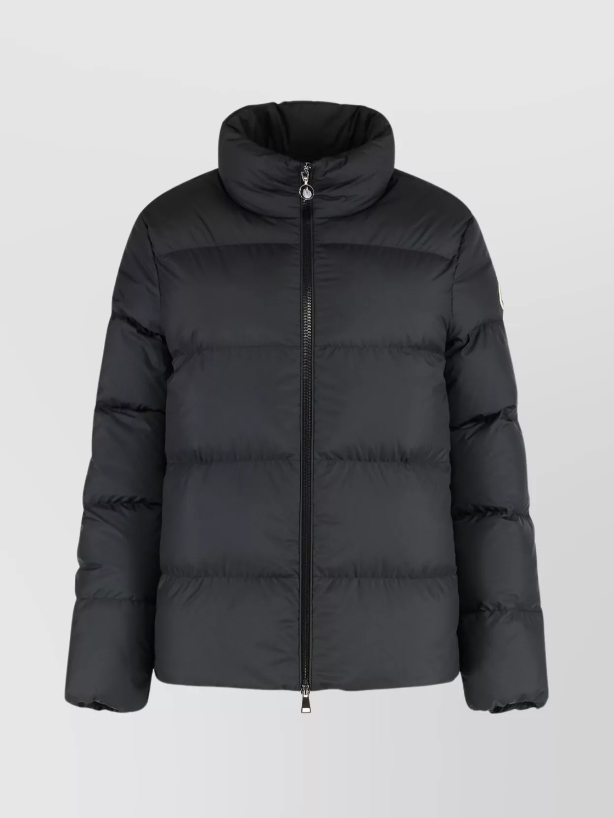 Moncler Short Down Jacket Adjustable Drawstring In Black