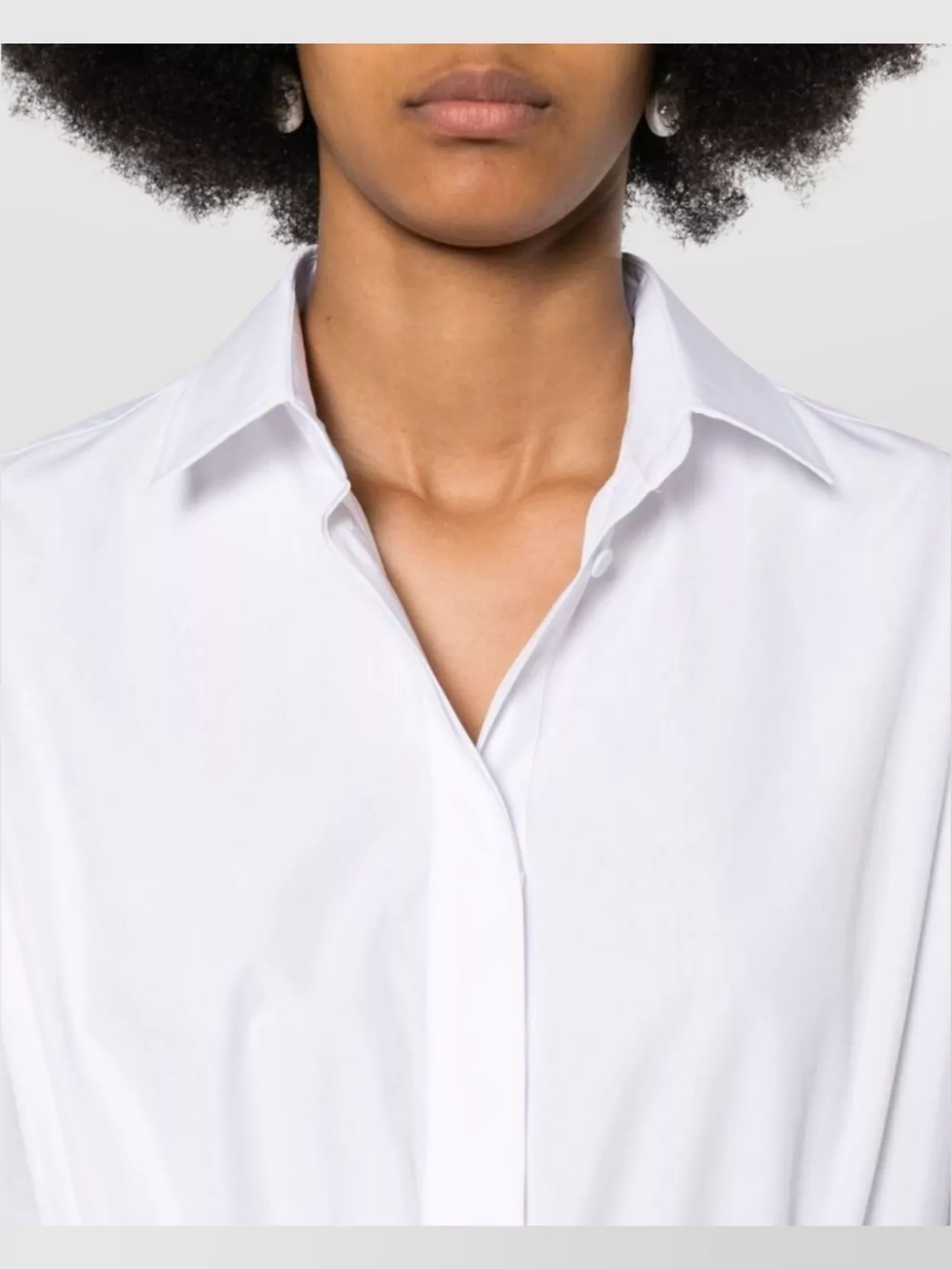 Max Mara Cotton Shirtdress Drawstring Waist