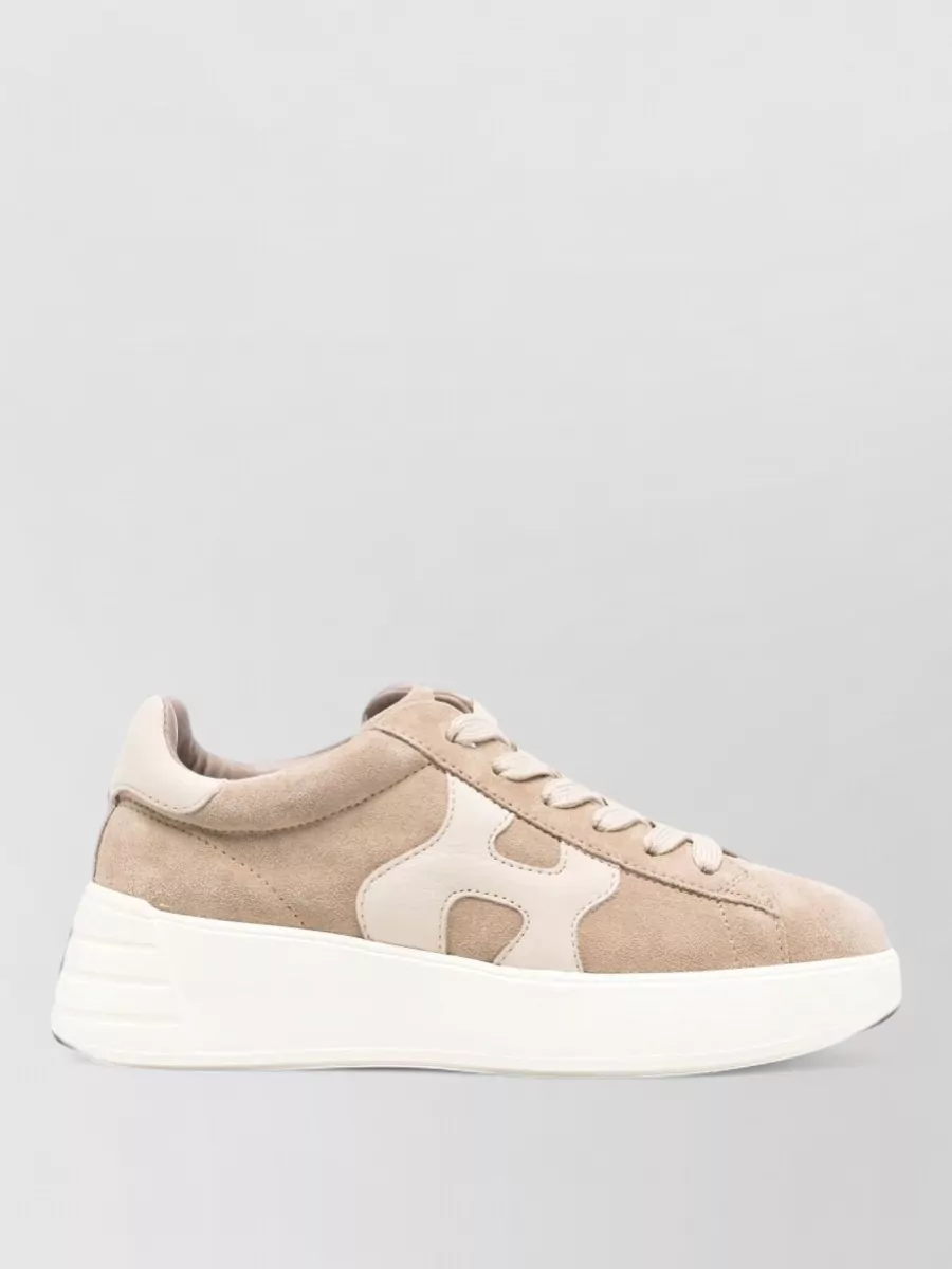 Hogan Suede Leather Platform Low-Top Sneakers