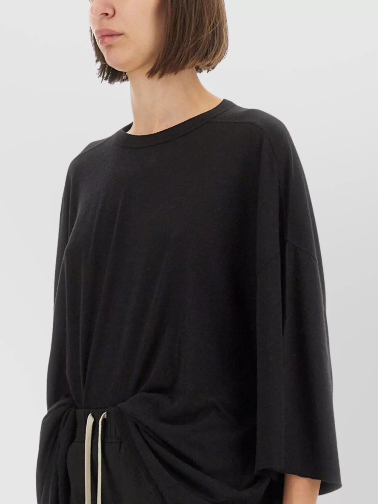 Rick Owens Relaxed Fit Drop Shoulder Crew Neck T-Shirt