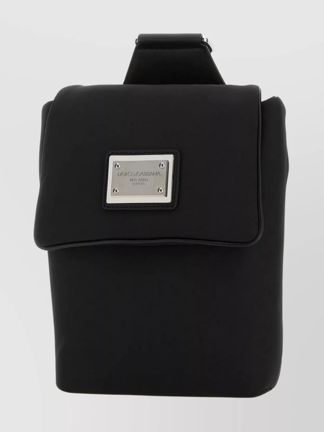Shop Dolce & Gabbana Adjustable Strap Nylon Belt Bag In Black