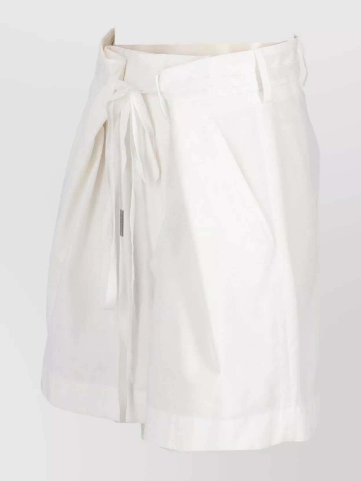 Ann Demeulemeester Elastic Waistband Cotton Twill Shorts