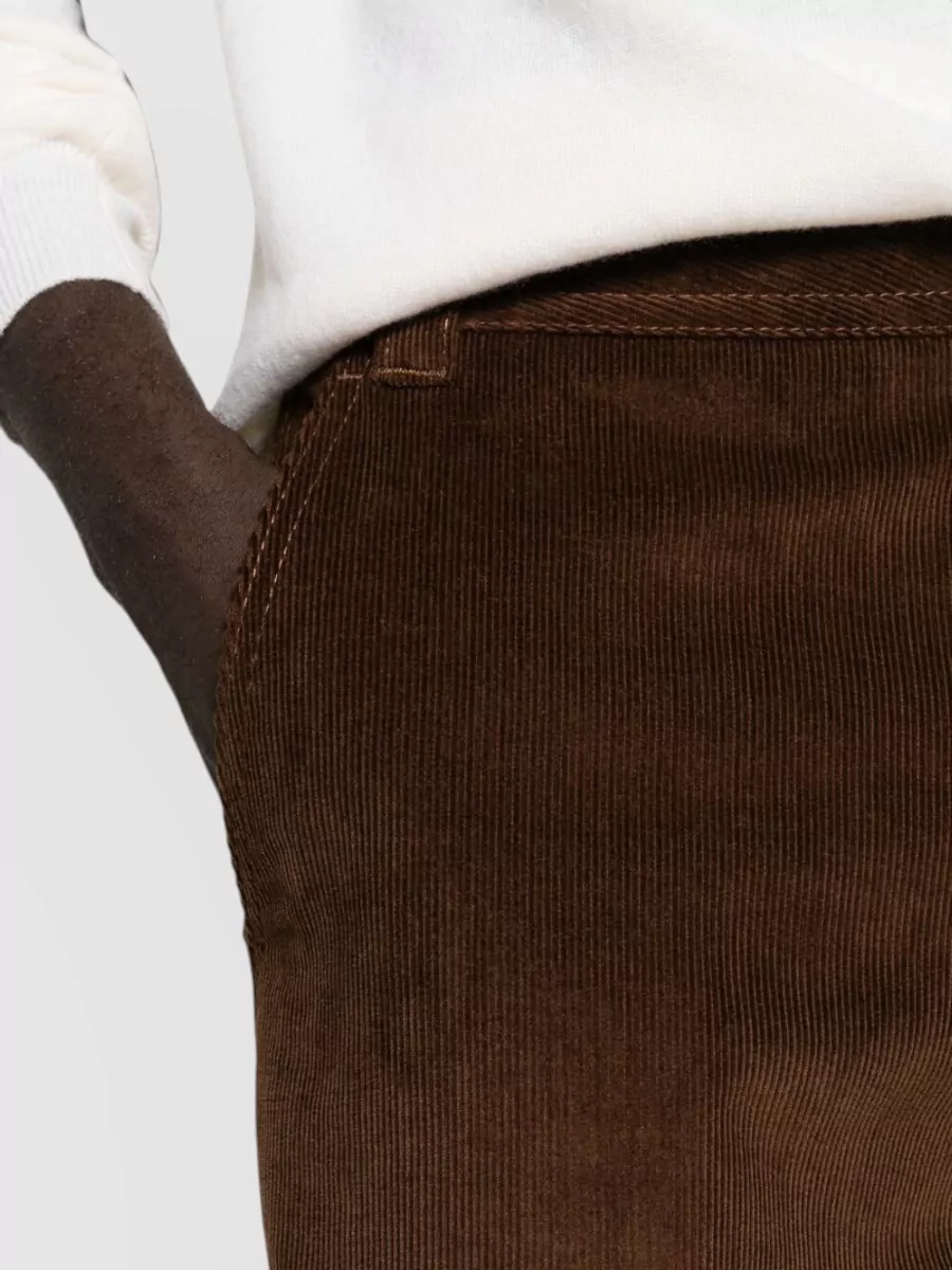 Ami Paris Corduroy High-Rise Wide-Leg Trousers