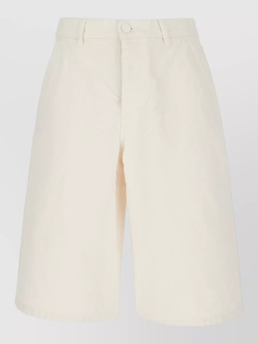 Ami Paris Cotton wide-leg bermuda shorts