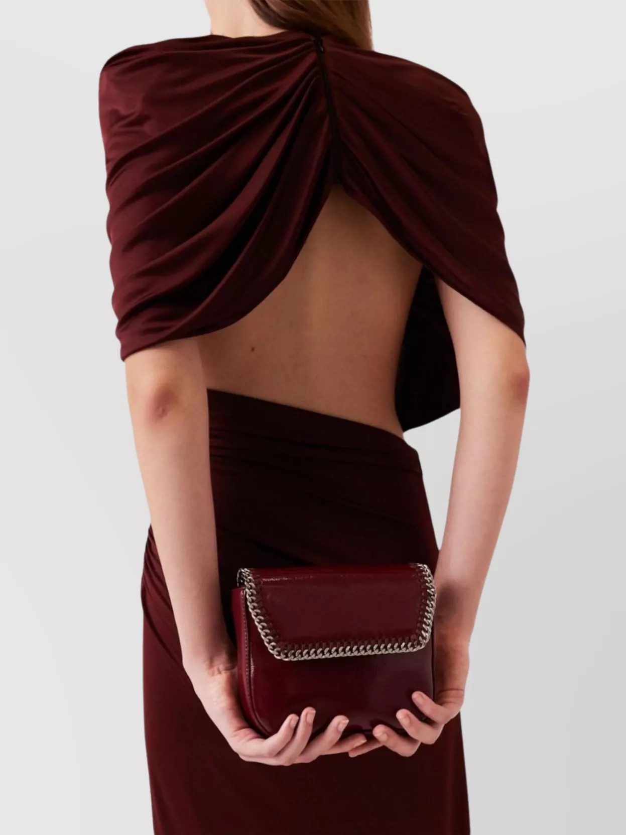 Stella Mccartney Draped Cape Gown Open Back