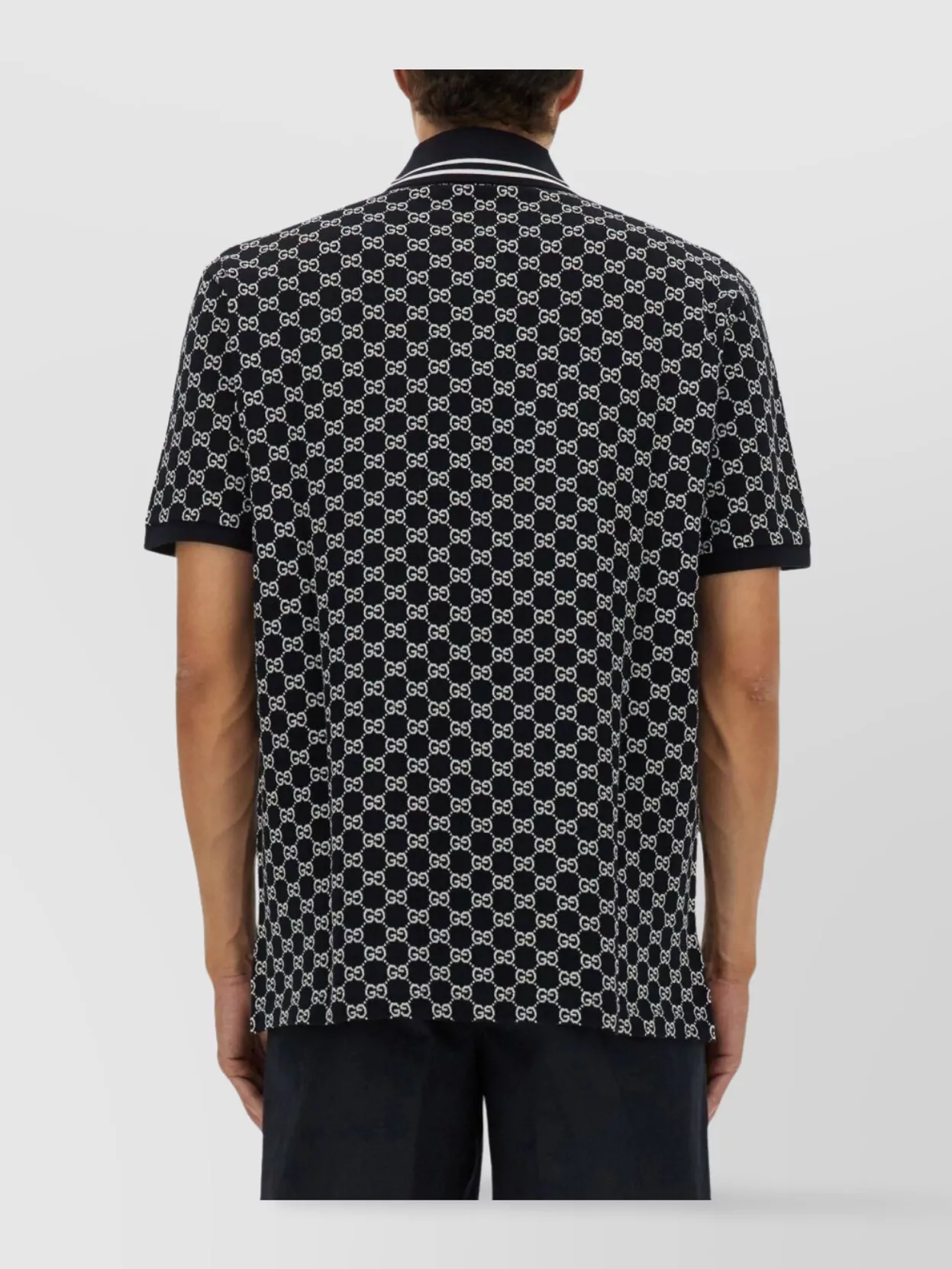 Gucci Short Sleeve Polo Shirt With Jacquard Design