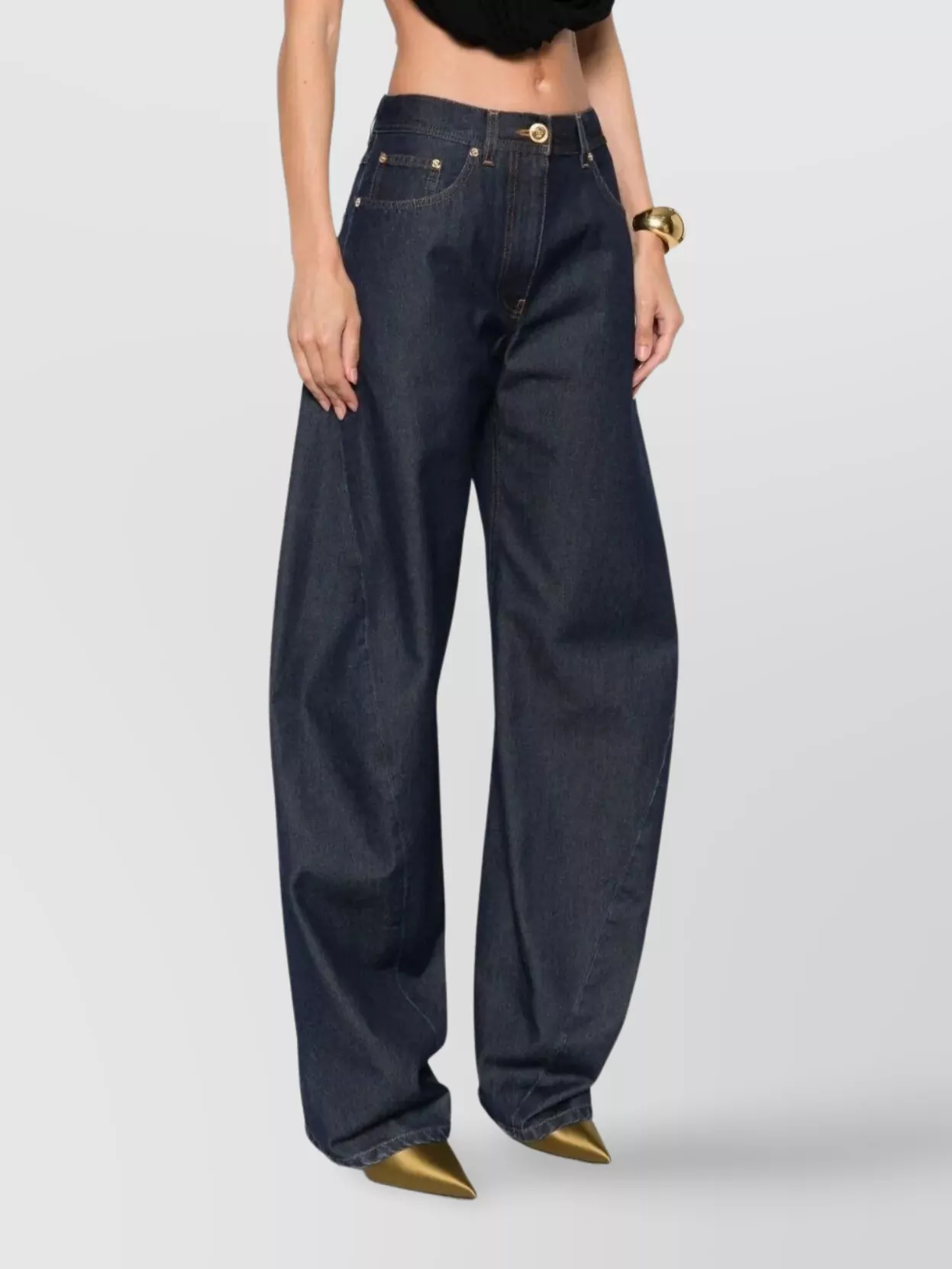 Versace Casual Boyfriend Jeans Five-Pocket Design